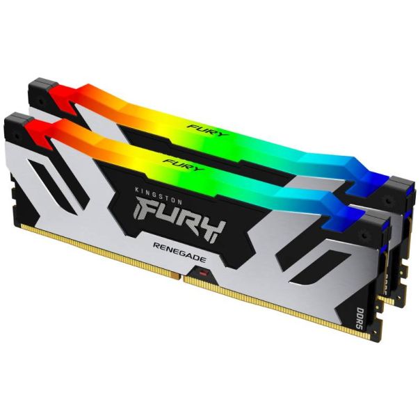 KINGSTON DIMM DDR5 48GB (2x24GB kit) 8000MT/s KF580C38RSAK2-48 FURY Renegade Silver RGB XMP - EP2572937