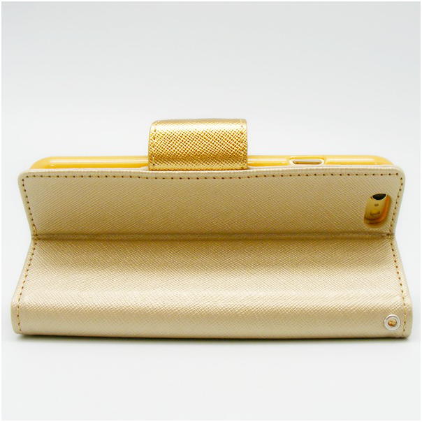 Maska za iPhone 6 na preklop Mercury zlatna - 007054