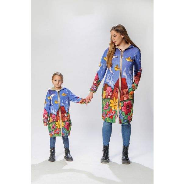 BAIKA Štrikani kaput za žene - Mesečina - KOMOON