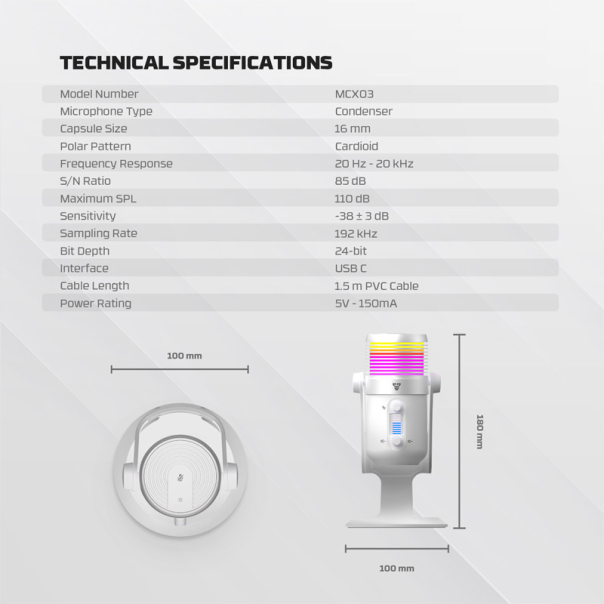 Mikrofon Fantech MCX03 beli - G218386