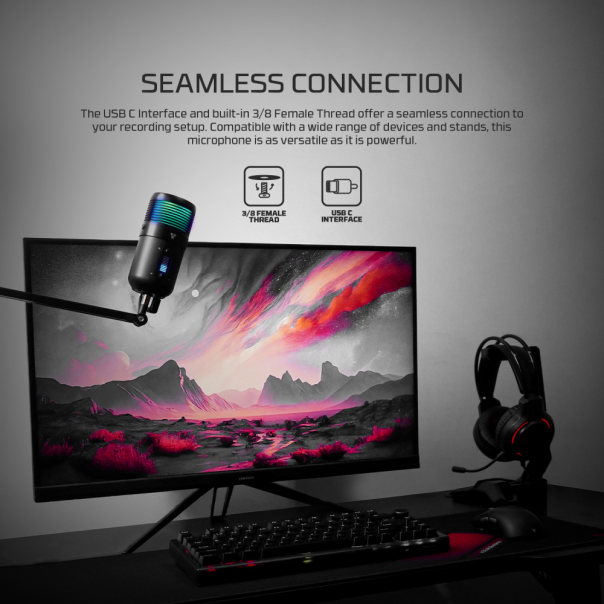 FANTECH Mikrofon MCX03 Leviosa Max Space edition, bela - 218386