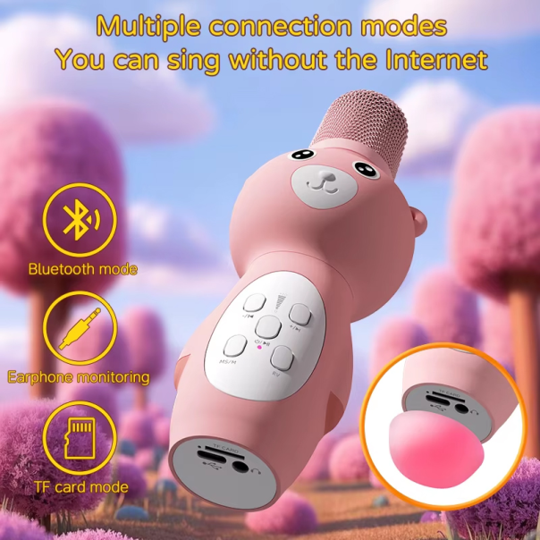 Mikrofon K6 roze - 223091