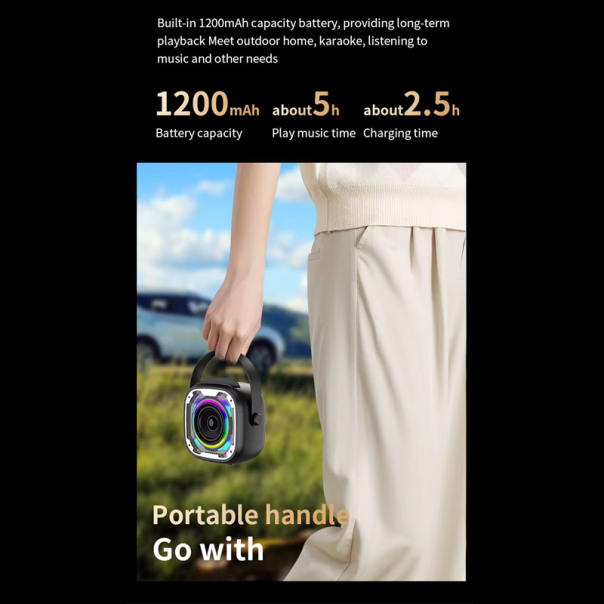 Mikrofon karaoke+ zvučnik V11 beli - 613681