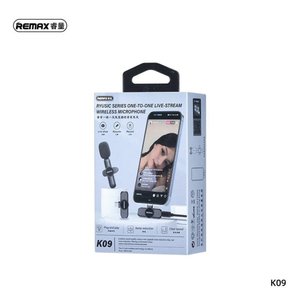 Mikrofon REMAX Ryusic Series K09 Type-C crni - 213402