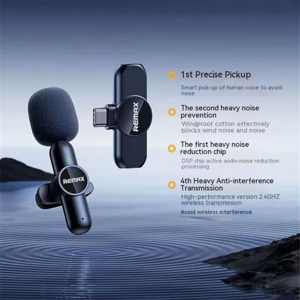 Mikrofon REMAX Ryusic Series K10 Type-C crni - 216814