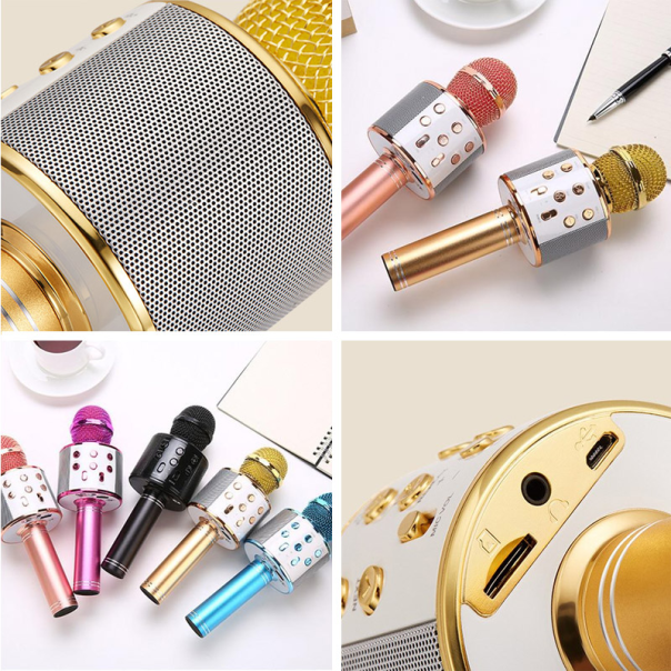 Mikrofon karaoke+ zvučnik (WS-858) BTS16/ 02 plava - 032299