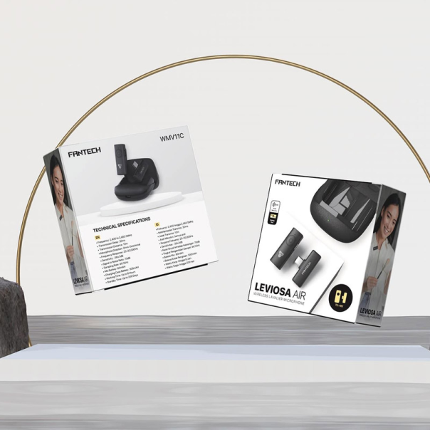Mikrofon Wireless Fantech Lavalier Leviosa Air WMV11C (Single Mic) Type-C crni - G213454