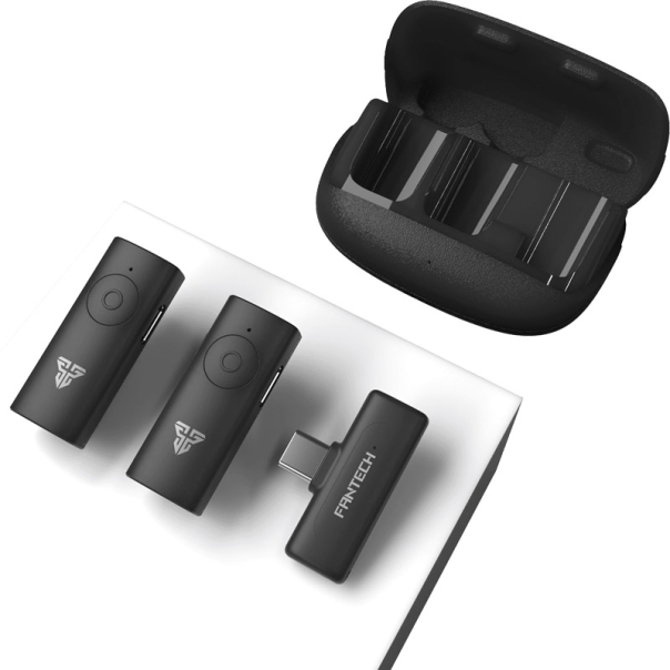Mikrofon Wireless Fantech Lavalier Leviosa Air WMV21C (Dual Mic) Type-C crni - G213456