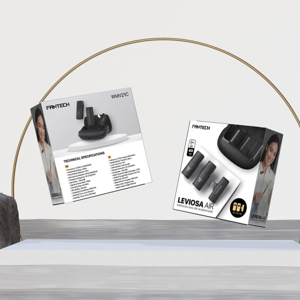 Mikrofon Wireless Fantech Lavalier Leviosa Air WMV21C (Dual Mic) Type-C crni - G213456