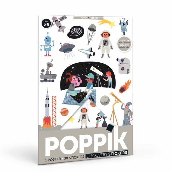 Edukativni poster s nalepnicama Mini otkrića: BOOO! Crna boja 3+ - MIN015
