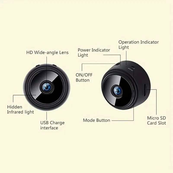 Mini Wireless Kamera 1080P A9 crna - 612066