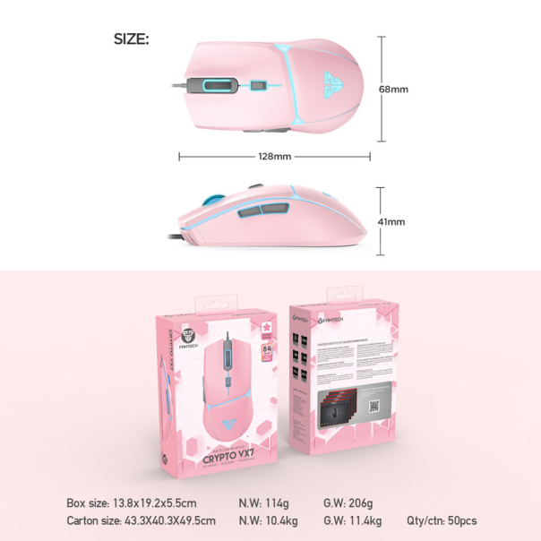 Miš Gaming Fantech VX7 Crypto Sakura - G88812