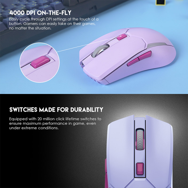 Miš Gaming Fantech WGC2 Venom II ljubicasti - G208872