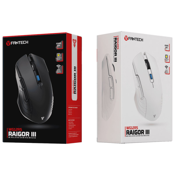 Miš Gaming Wireless Fantech WG12R raigor III beli - G216756