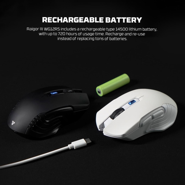 Miš Gaming Wireless Fantech WG12R raigor III beli - G216756