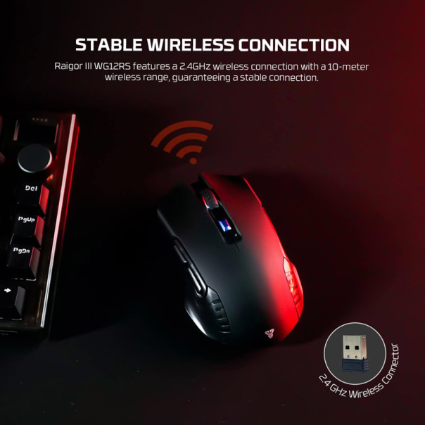 Miš Gaming Wireless Fantech WG12R raigor III beli - G216756