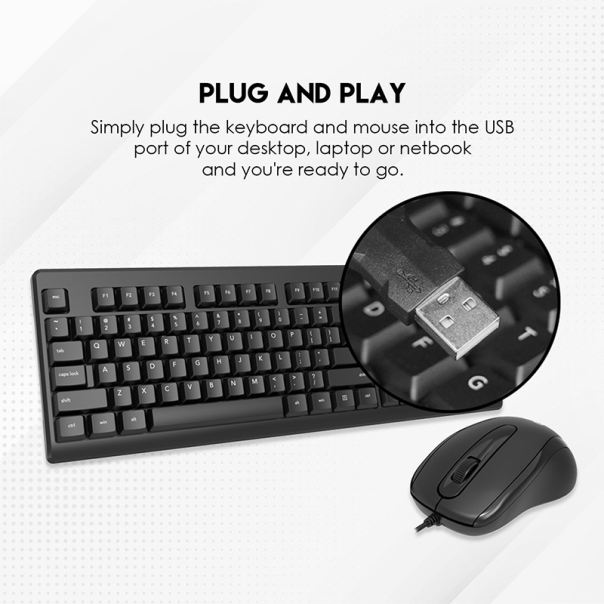 Miš i tastatura Combo Fantech GO KM-103 crni - G208398
