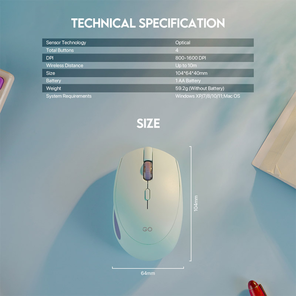 Miš kancelarijski Fantech W193 plavi - G210377