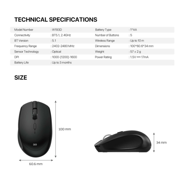 Miš kancelarijski Fantech W193D bez - G221859