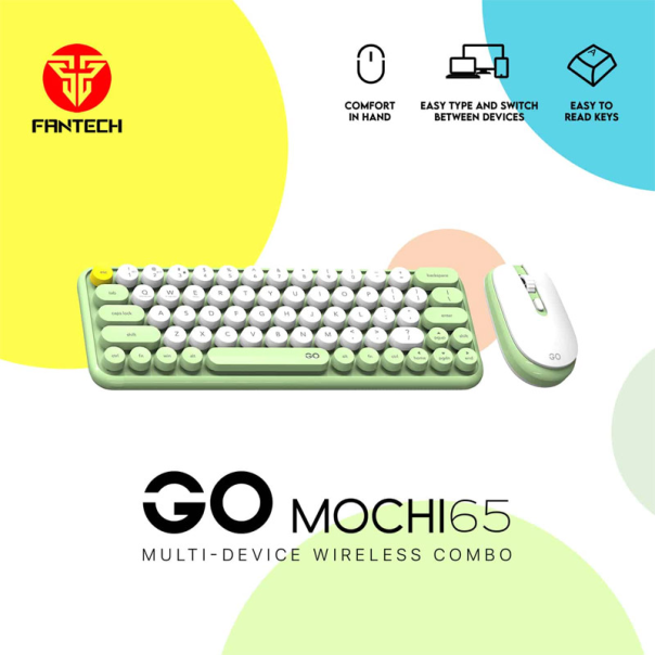 Miš tastatura Combo Wireless Fantech WK-896 GO Mochi 65 zeleni - G213768
