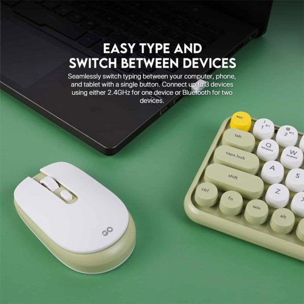 Miš tastatura Combo Wireless Fantech WK-896 GO Mochi 65 zeleni - G213768