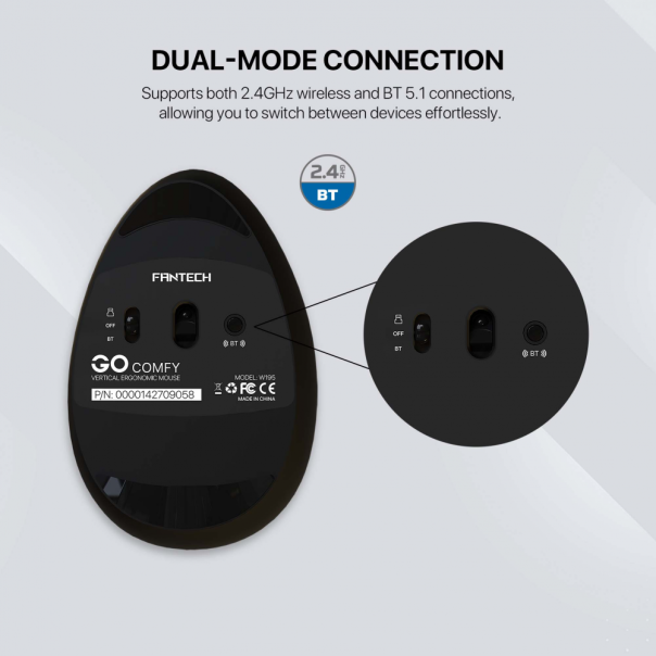 Mis Wireless Fantech W195 GO comfy crni - 220810