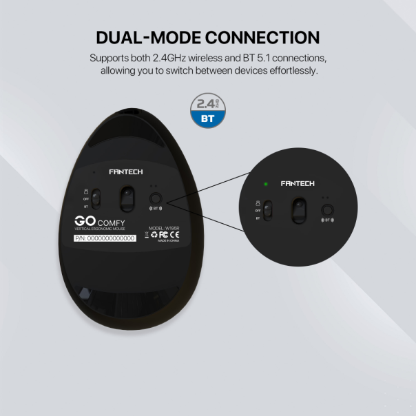 Mis Wireless Fantech W195R GO comfy sivi - 220811