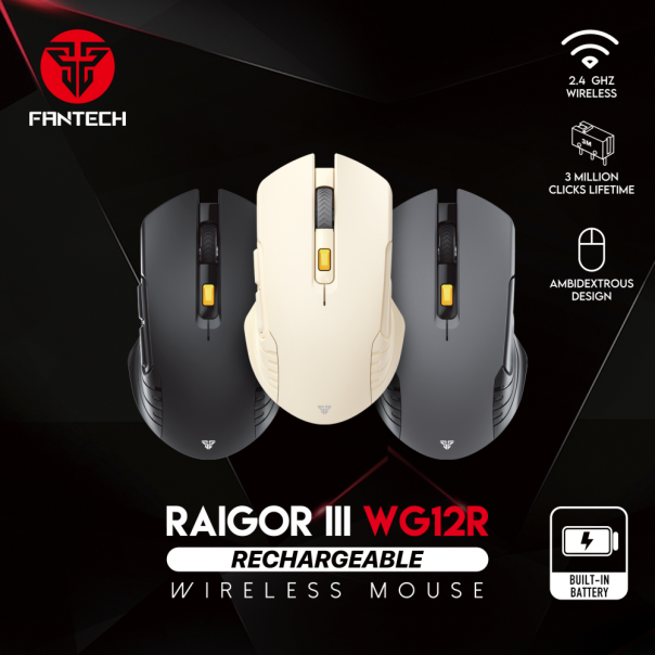 Mis Wireless Fantech WG12R raigor III beli - 216756