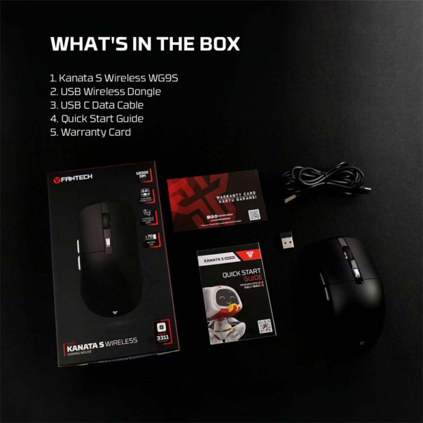 Miš Wireless Gaming Fantech WG9S Kanata S crveni - G218229