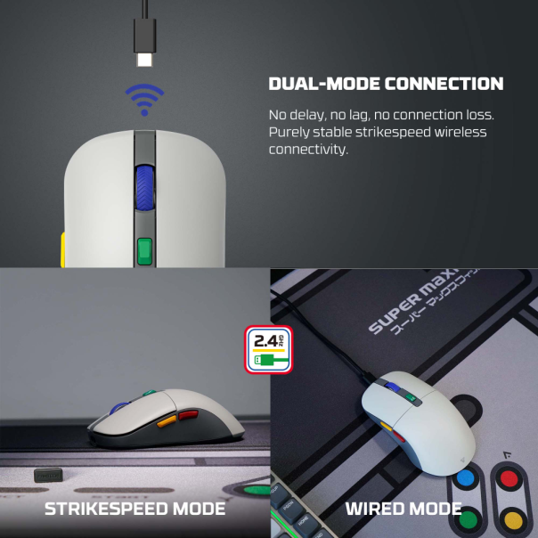 Mis Wireless Gaming Fantech WG9S Kanata S sivi - 220808-1