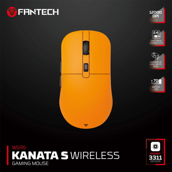 Miš Wireless Gaming Fantech WG9S Kanata S zuti - G218230
