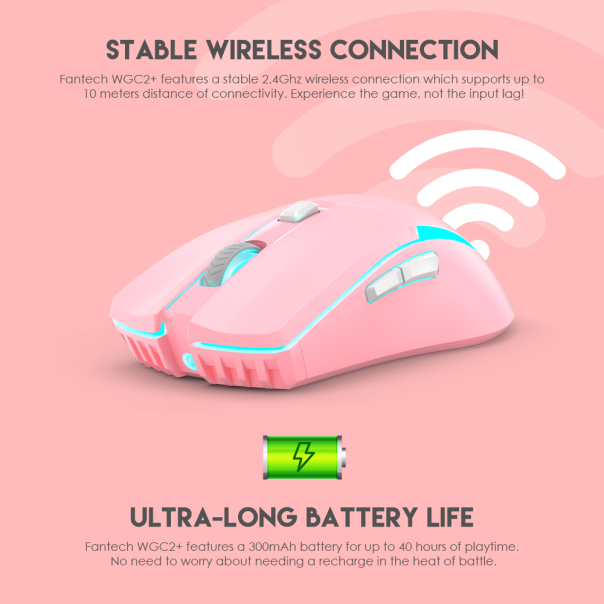 Mis Wireless Gaming Fantech WGC2 Venom II Sakura - 218326