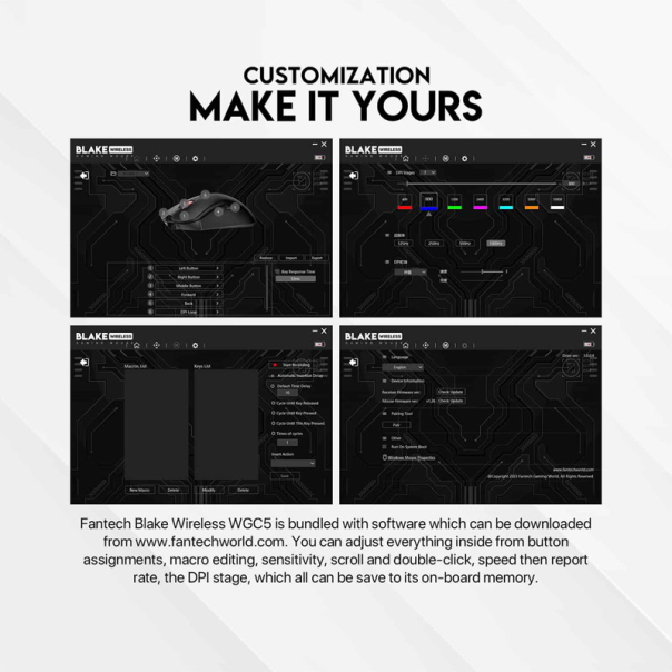Miš Wireless Gaming Fantech WGC5 blake Space Edition - G213422