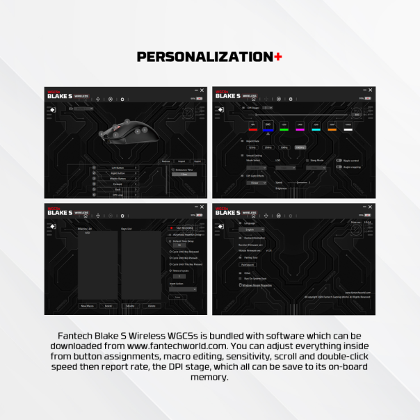 Miš Wireless Gaming Fantech WGC5S blake crni - 218327