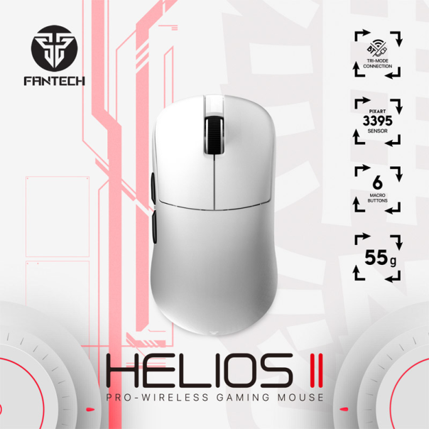 Miš Wireless Gaming Fantech XD3 (V3) 1K Helios II beli - G213424