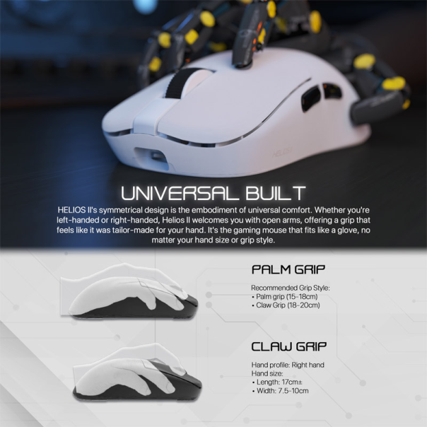 Miš Wireless Gaming Fantech XD3 (V3) 1K Helios II beli - G213424