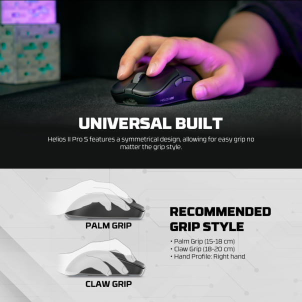 Mis Wireless Gaming Fantech XD3 (V3) PRO 8K Helios II crni sa ACM03 (dongle) - 215604