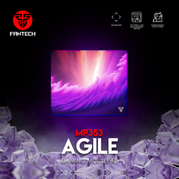 Mis Wireless Gaming Fantech XD7 Aria ljubicasti sa podlogom Fantech MP353 Agile ljubicasta - 213763-1