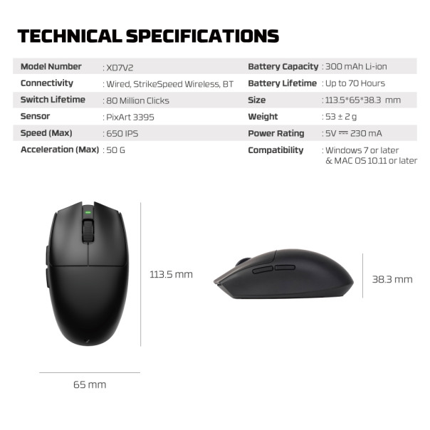 Mis Wireless Gaming Fantech XD7V2 Aria II beli - 219683