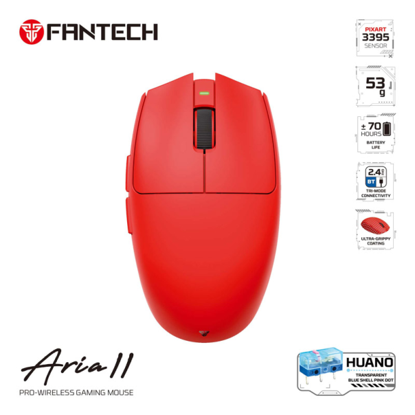 Miš Wireless Gaming Fantech XD7V2 Aria II crveni - G219684
