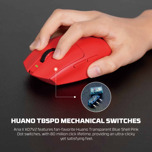 Miš Wireless Gaming Fantech XD7V2 Aria II crveni - G219684