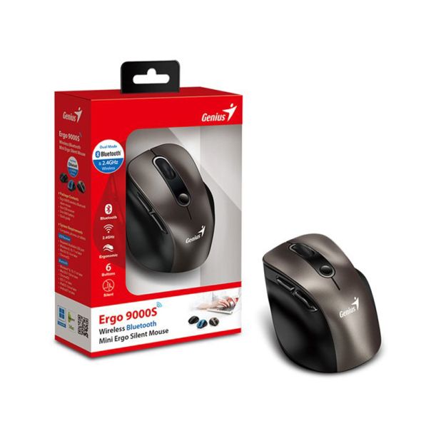 GENIUS Bežični miš Ergo 9000S, siva/crna - MIS01985