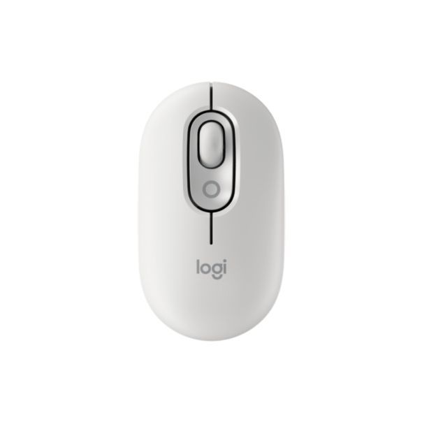 LOGITECH Bežični miš Pop with Emoji, bela - MIS02103