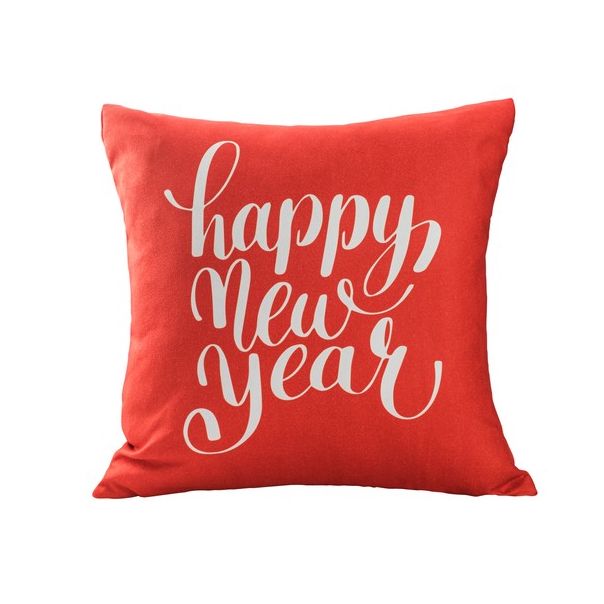 DEKOR DOM Dekorativna jastučnica DECO 45x45 - Happy New Year/Red MM08 - ASD - 024214