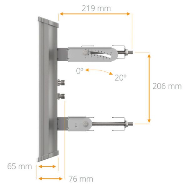 MIMOSA N5-45X2 sektor antena 5GHz 2x2 MIMO 19 dBi Slant 45 - MM009