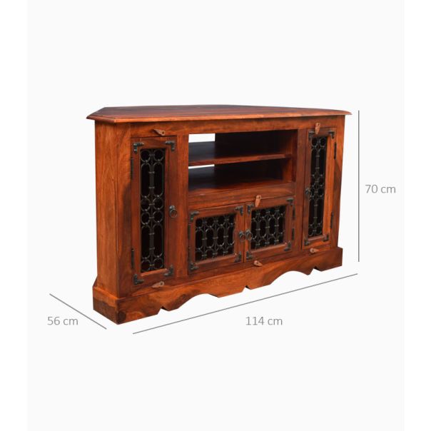 SUNČEVA DOLINA Tv komoda Brahma / puno ružino drvo - MN610