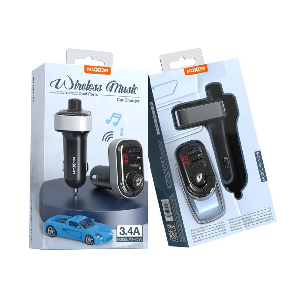 FM Modulator Moxom MX-VC25 2xUSB 3.4A crni - EP2949018