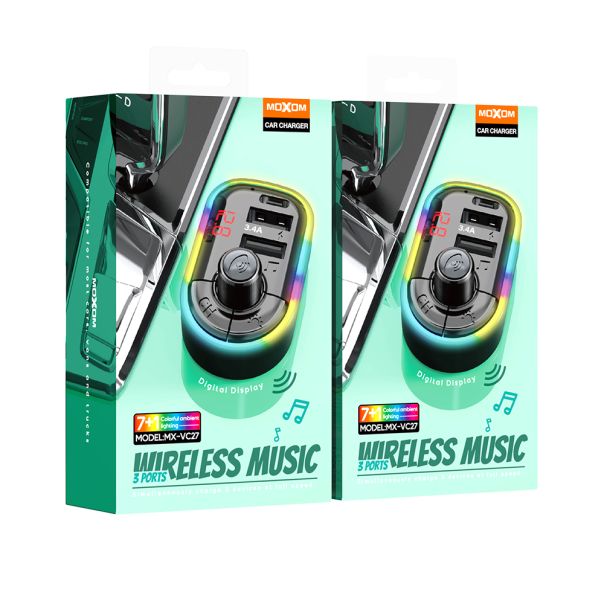 FM Modulator Moxom MX-VC27 3 ports 3.4A crni - EP2949221