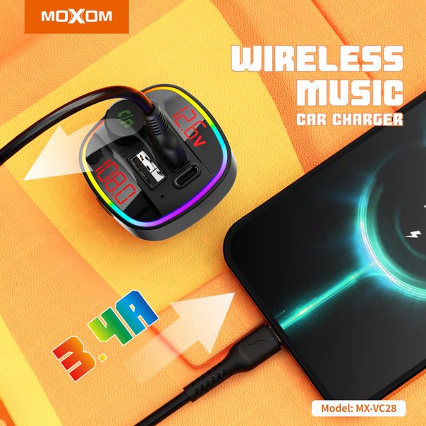 FM Modulator Moxom MX-VC28 3 ports 3.4A crni - EP2948616