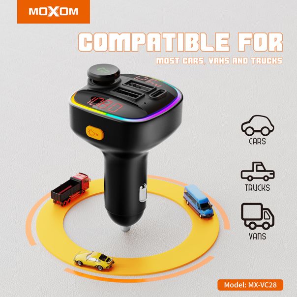 FM Modulator Moxom MX-VC28 3 ports 3.4A crni - EP2948616